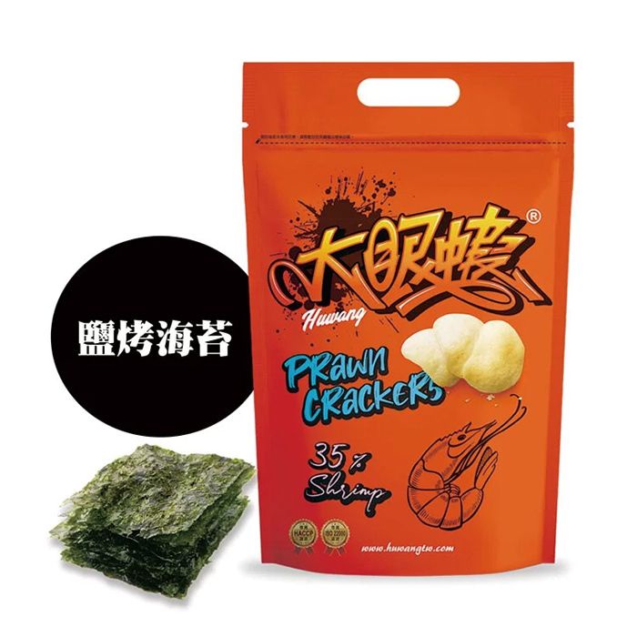 【大眼蝦】蝦肉餅-鹽烤海苔(100g/袋裝)