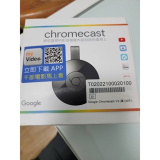 Image of thu nhỏ Google Chromecast V3 黑色 HDMI 媒體串流播放器 1080P 無線 顯示 接收器 投影器 第三代 #0