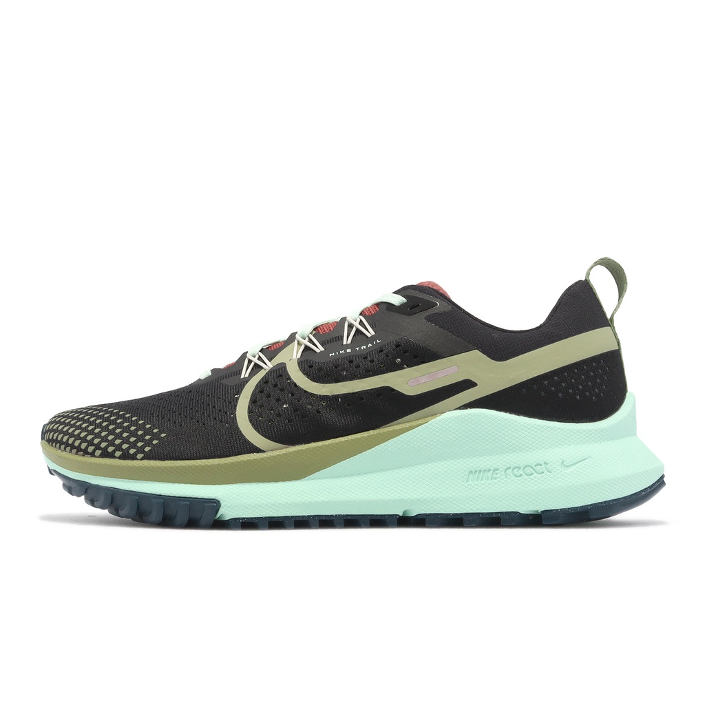 Nike 越野跑鞋 React Pegasus Trail 4 黑 綠 小飛馬 男鞋 【ACS】 DJ6158-004