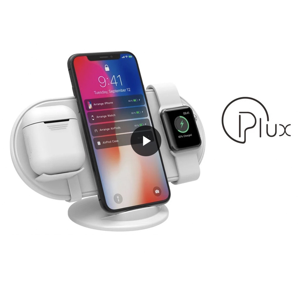 【全新】Vinpok Plux 三合一無線充電座  iPhone、Apple Watch、AirPods 黑色