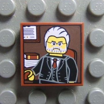 【積木2010】樂高 LEGO 銀行總裁 自畫像 油畫 壁畫 道具 印刷 磚片 3068bpb0699 10251