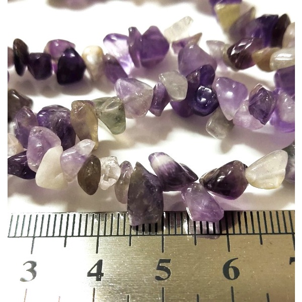 YaYa平價飾品☆ ﹒‧°∴﹒‧DIY水晶原礦串珠一條.約37公分~~~紫水晶°∴°﹒☆