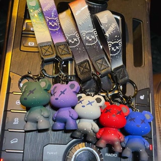 樹脂暴力熊鑰匙圈 新款暴力熊掛飾 漸變色暴力熊鑰匙扣 包包掛件 交換禮物