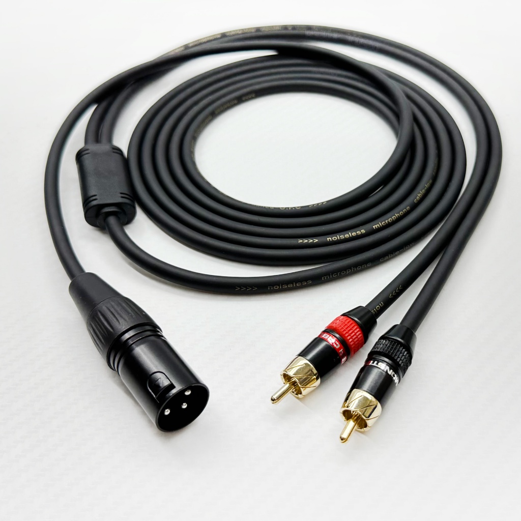 方塊隔離器 防噪線 RCA 轉 XLR 訊號線 一變二 一分二 一轉二 XLR to 雙RCA 雙梅花頭 Y型線