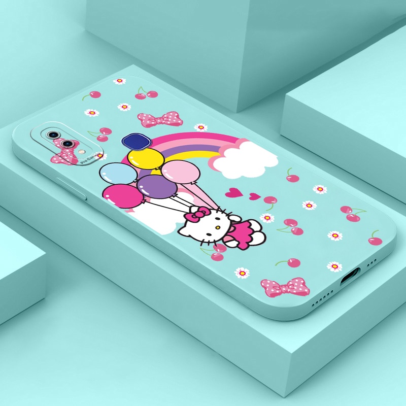 外殼 Vivo Y85 Y85A V9 卡通氣球 Hello Kitty 圖案手機殼全鏡頭保護天使眼軟矽膠手機殼