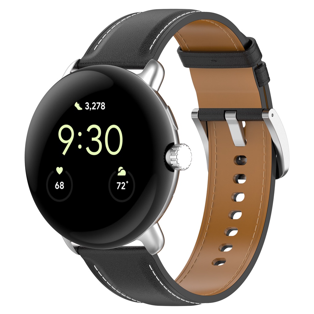 適用於Google Pixel Watch 真皮錶帶 谷歌Pixel 腕帶 頭層小牛皮 谷歌 Pixel Watch