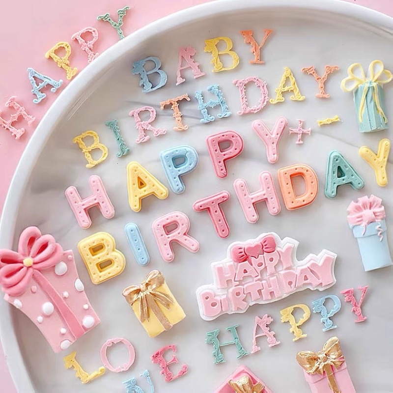 「現貨」翻糖英文字母生日快樂矽膠模具 大寫字母蛋糕裝飾黏土巧克力插件模