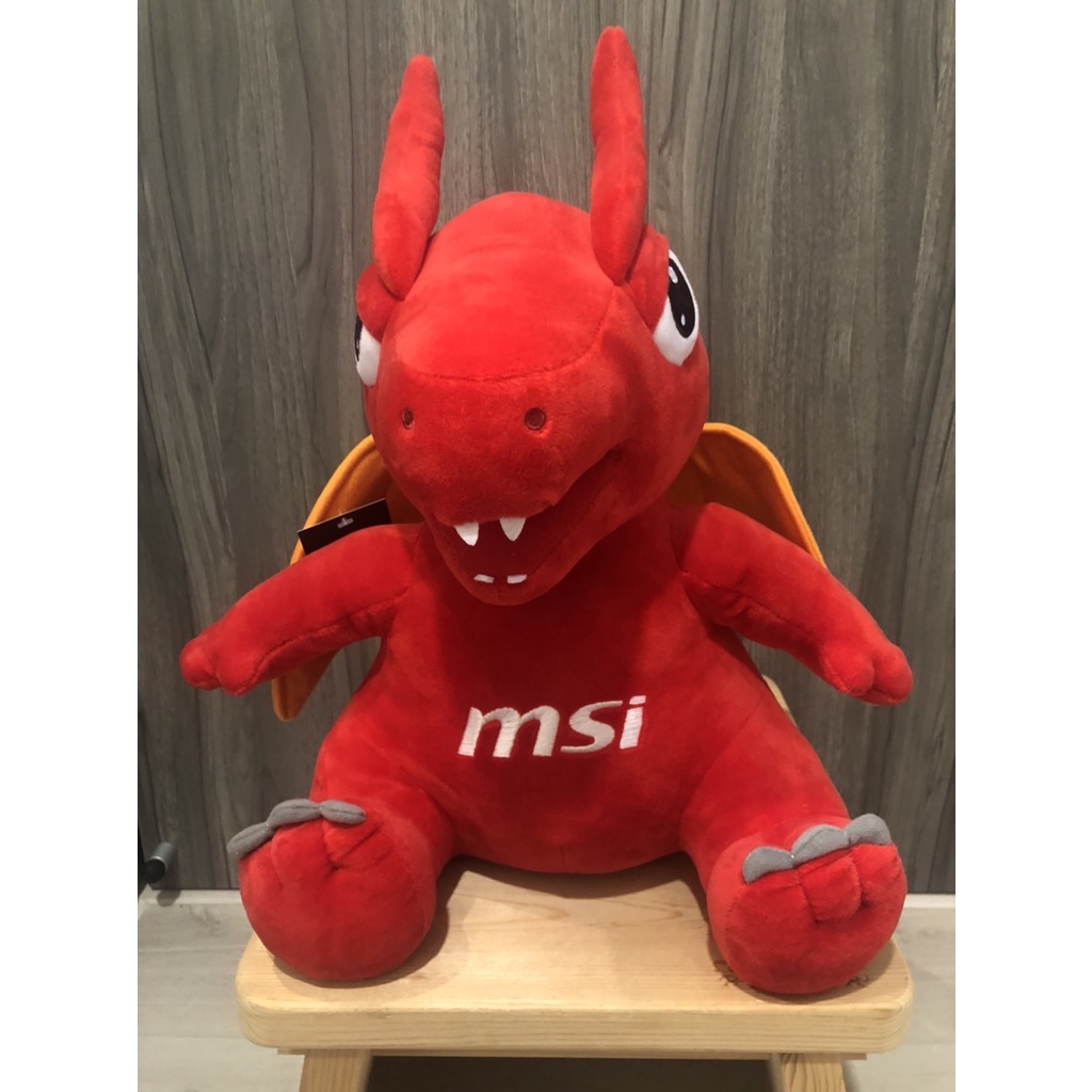 買大送小 MSI Dragon Doll 抱抱龍 微星 紅龍 玩偶 吉祥物 飛龍 恐龍 毛絨 電競 娃娃 全新品