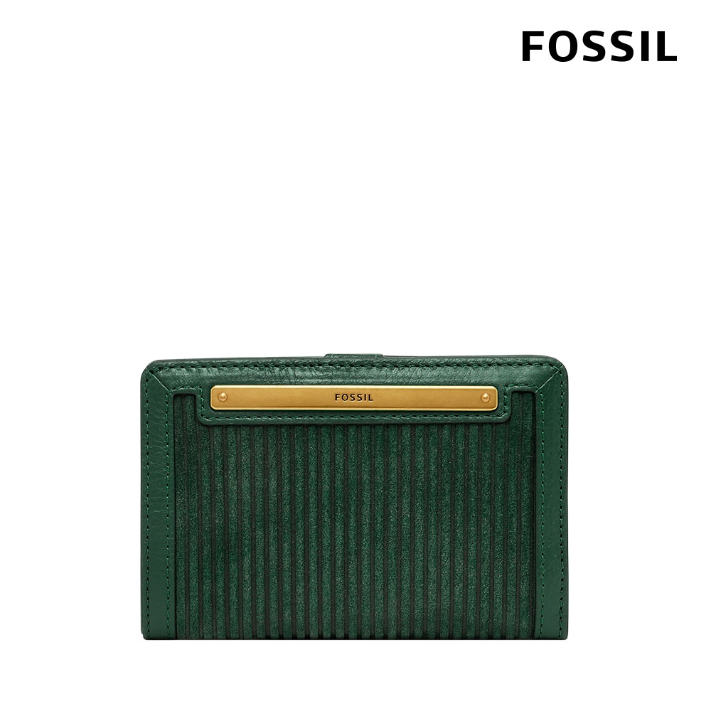 FOSSIL Liza 輕巧型真皮短夾-松綠色 SL8229298