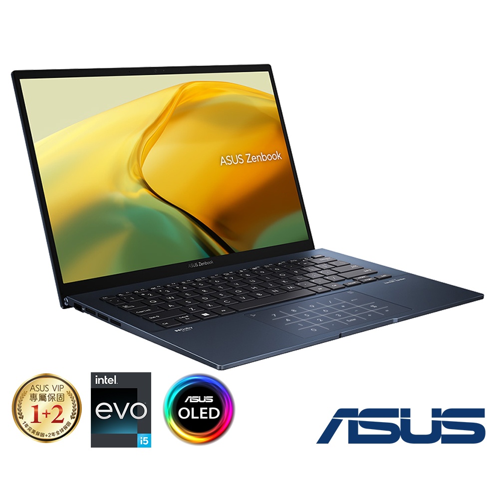 ASUS ZenBook 14 UX3402ZA-0432B1240P 紳士藍(i5-1240P/16G/512G)