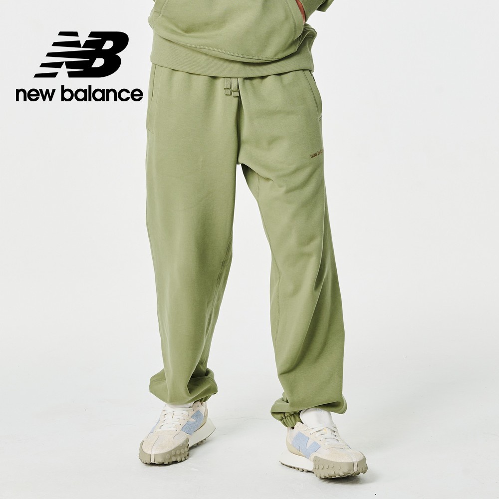 【New Balance】 NB 休閒束口長褲_男性_抹茶綠_AMP23551OLF