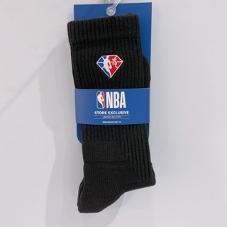 NBA 75週年 男女款 黑色舒適 透氣 高筒 運動 襪子 籃球襪 AD0515-1