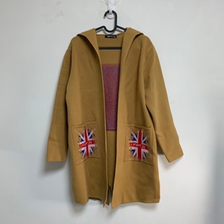 (全新) UK 英國國旗 開襟連帽針織外套 針織大衣 冬天大衣外套