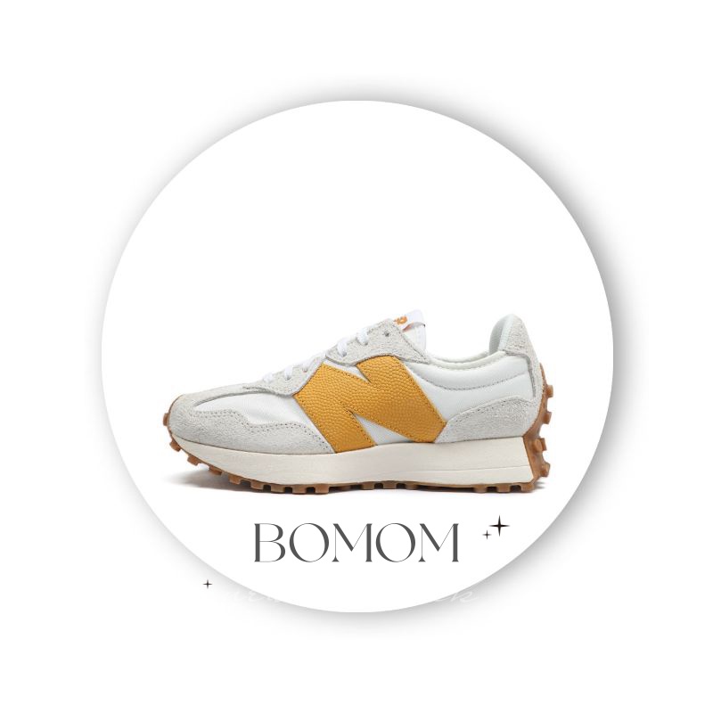 BOMOM-🇰🇷 New Balance 327 復古慢跑鞋 麂皮 NB327 米白 橘黃 柳丁橘 WS327BY