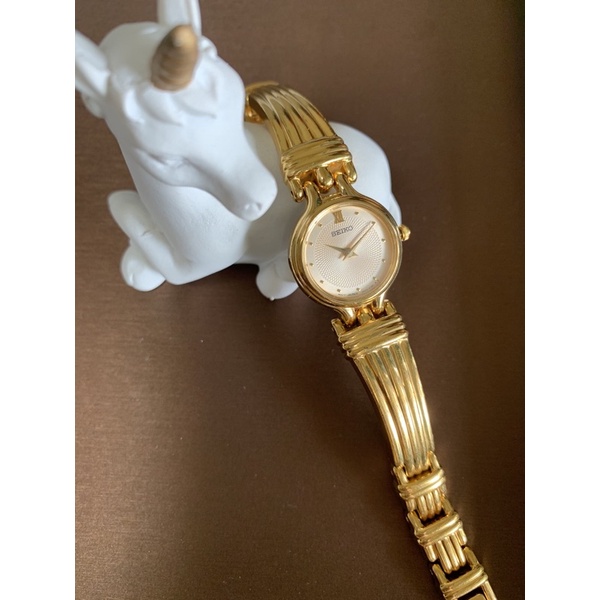 Seiko 古典半鐲錶帶 古董錶 小金錶 古董金錶
