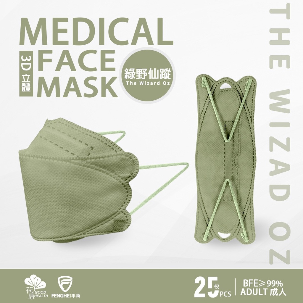 荷康『綠野仙蹤』立體醫療口罩 MD雙鋼印《成人》《兒童》25入/盒