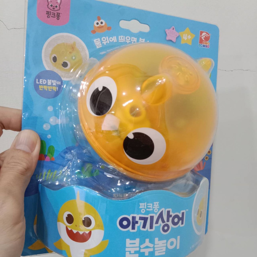 【台中妙妙屋】KR 韓國代購 鯊魚寶寶 babyshark 玩水玩具 pinkfong 洗澡玩具 噴水鯊魚 頭頂噴水