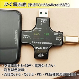 現貨 電流表 電壓表 USB Type-c 測試器 功率 容量 充電效率 行動電源 測試 檢測儀 快充 閃充 QC PD