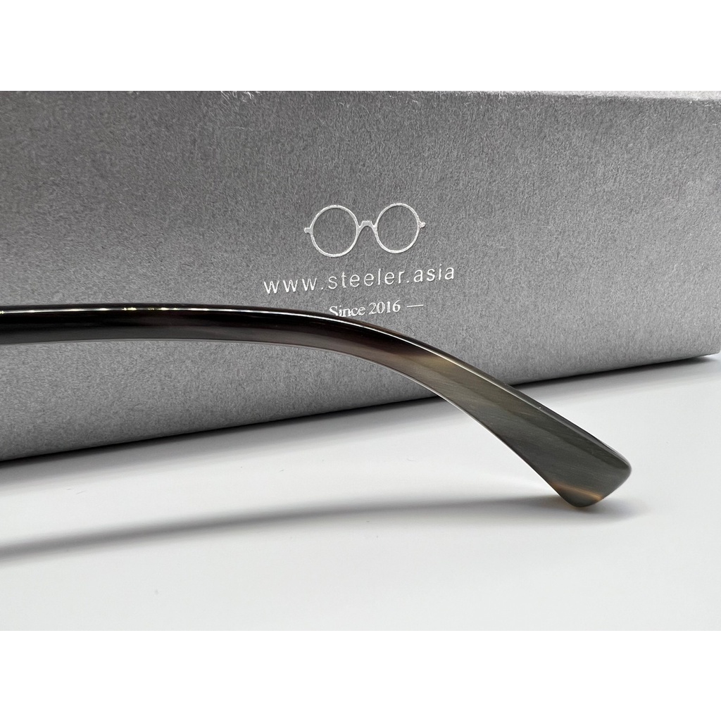 🐑天然羊角🐑[檸檬眼鏡] STEELER 1553 C3 獨特紋路 側邊加厚中高度數最愛 輕量舒適