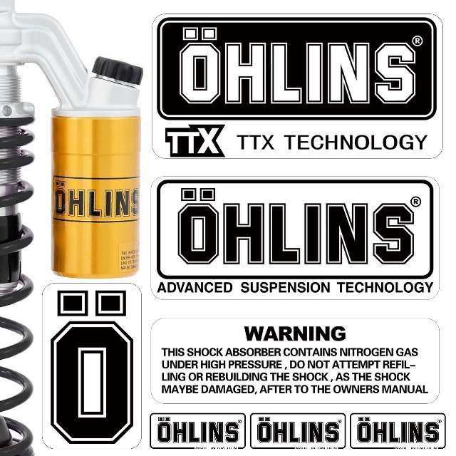 【生活總務】五色 OHLINS 避震器 讚助商 機車 汽車 貼紙