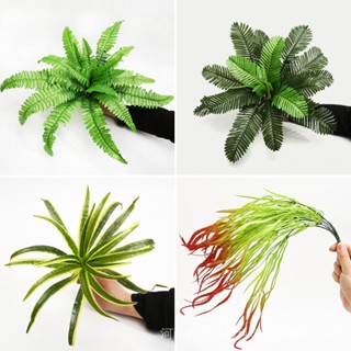 現貨 仿真植物牆配草 尤加利 波斯草 模擬蕨類綠植 模擬綠植 盆栽把束 假花草外掛 插花配葉 商場綠化景觀草