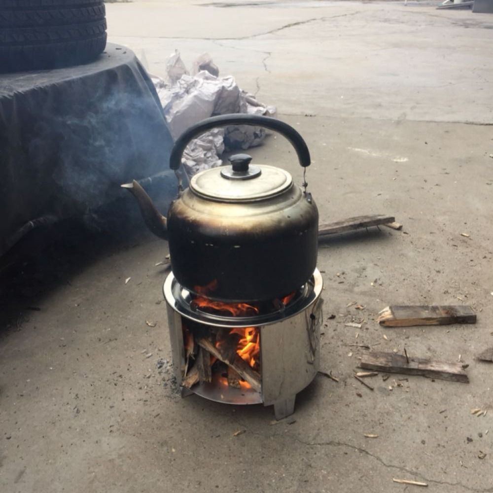 【冬季上新】柴火爐 烤肉架 暖爐 加厚柴火爐自駕野餐爐具燒柴灶木炭取暖爐露營裝備野炊爐攜帶方便