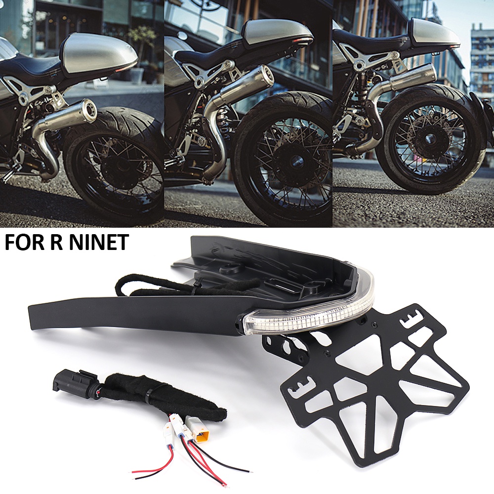 全新車牌架後 LED 轉向信號停止剎車尾燈支架適用於 BMW R nine T NINET R9T 即插即用 R 九 T