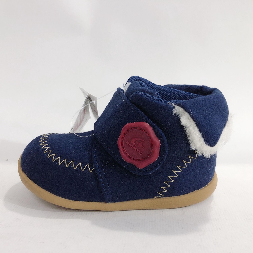 北台灣大聯盟 日本第一品牌-MOONSTAR月星 CR寶寶機能短靴 1045-深藍 超低直購價490元
