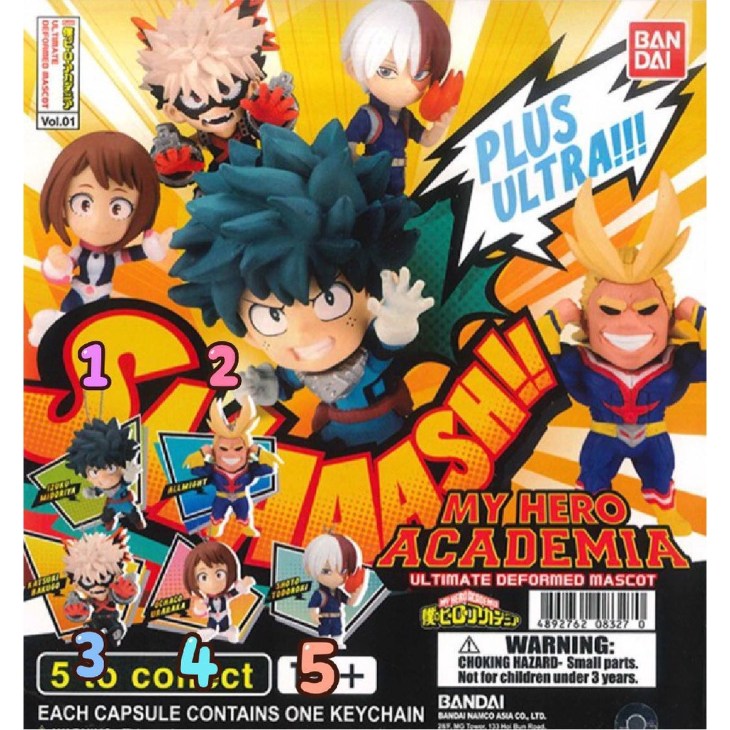 【小廢物玩具】現貨 BANDAI 我的英雄學院角色公仔吊飾 我的英雄學院 我英 綠谷 轟 吊飾 轉蛋 扭蛋 全5款