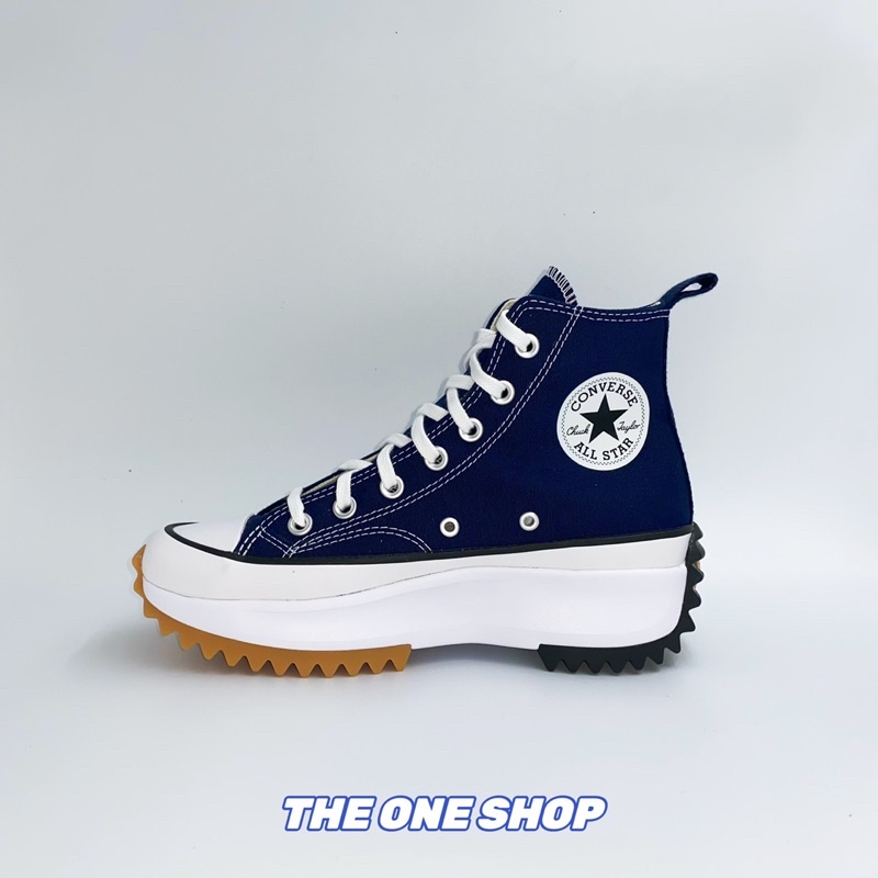 TheOneShop Converse Run Star Hike 藍色 深藍色 帆布 高筒 鋸齒 增高 厚底