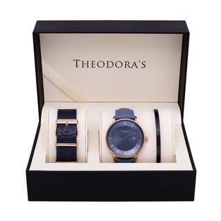 【THEODORA'S】手錶飾品1+2禮盒-男款 Aurora 太陽能手錶 簡約款【希奧朵拉】