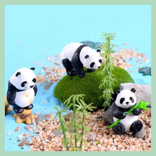 🌻多樂🌻園藝微景觀擺件可愛熊貓 動物公仔 苔蘚多肉造景 植物 生態瓶 盆栽裝飾 居家桌上汽車擺飾 拍攝道具