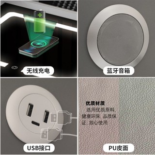 {免運費}智慧床頭櫃簡約現代實木收納多功能無線充電指紋鎖網紅輕奢床頭櫃ou19971019