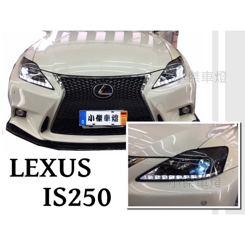 》傑暘國際車身部品《全新台灣秀山製 LEXUS IS250 06-09年 黑框 R8 燈眉 魚眼 大燈