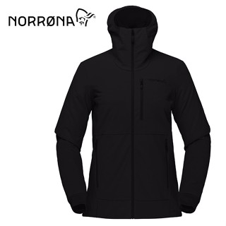 【Norrona 老人頭 挪威】lofoten 連帽軟殼外套 運動外套 女 高貴黑 (1043-20-7718)