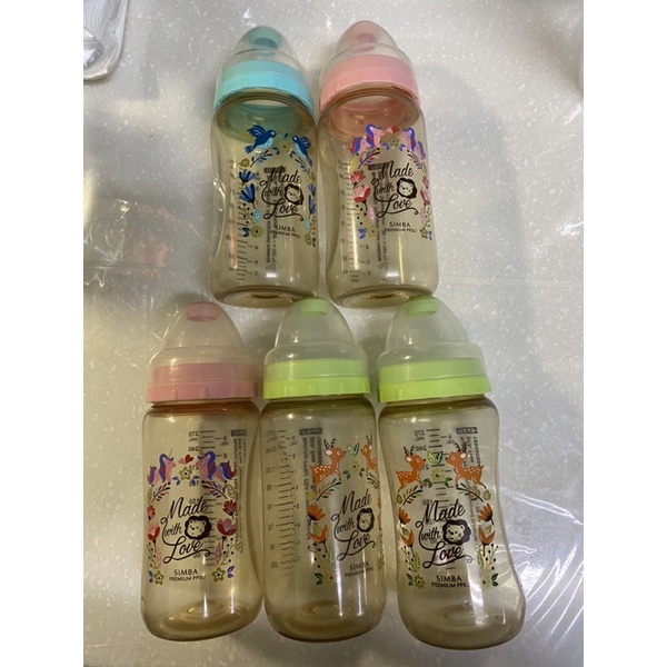 💕 （2支）Simba小獅王辛巴 桃樂絲 PPSU寬口雙凹中奶瓶270ml（二手）