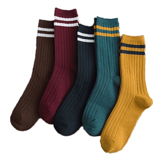 熱銷特賣雙線襪 條紋長襪 雙槓襪 雙條襪 學生襪 條紋襪 中筒襪 長襪 女襪 棉襪 素色 襪子 韓系 #1