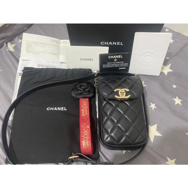 （全配正品）chanel 香奈兒手機包小廢包