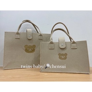 Twins／現貨／方型熊愛購物提包