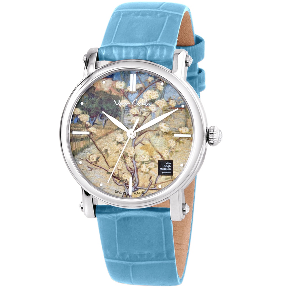 【高雄時光鐘錶公司】梵谷 Van Gogh Swiss Watch Lady 18 梨樹 梵谷經典名畫女錶 手錶生日禮物