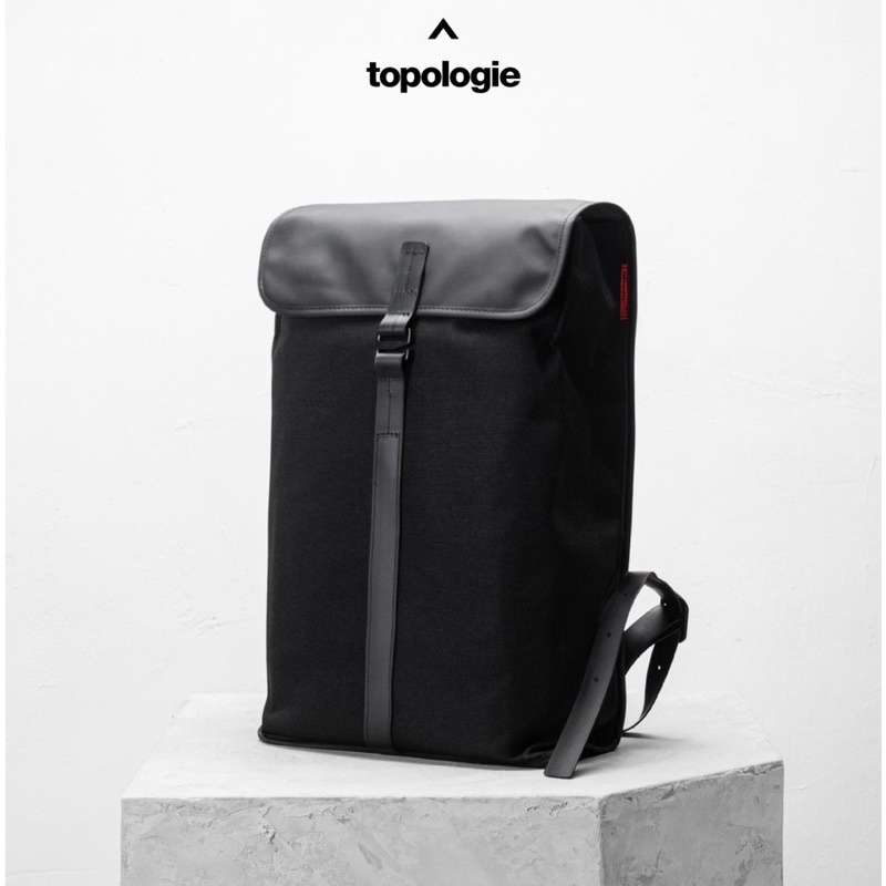 Topologie Satchel防潑水長方背包/ 黑/ 二手 9成新 特價 包包 商務 筆電包 便宜 黑包包 後背包