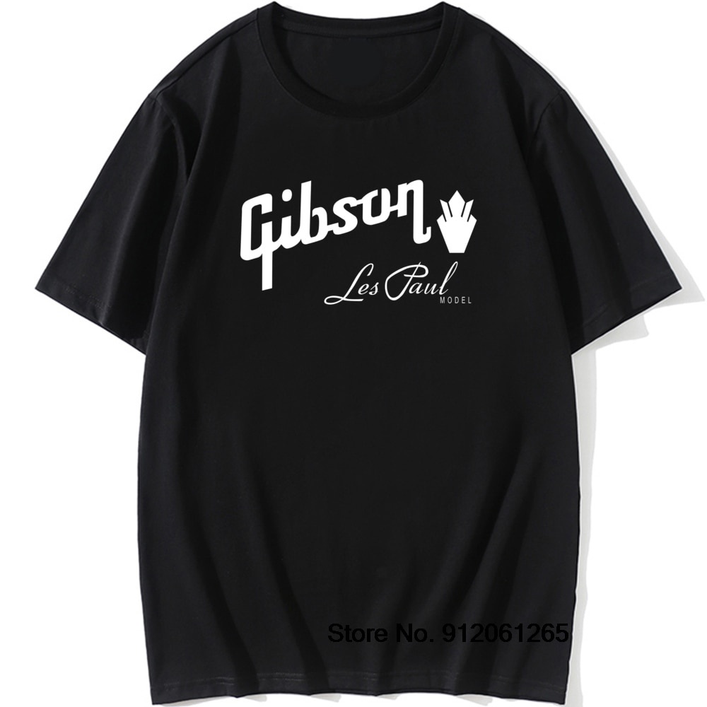 [別緻上衣] Gibson Les Paul 吉他 T 恤男士音樂搖滾 100% 棉 O 領 T 恤男短袖 T 恤嘻哈夏