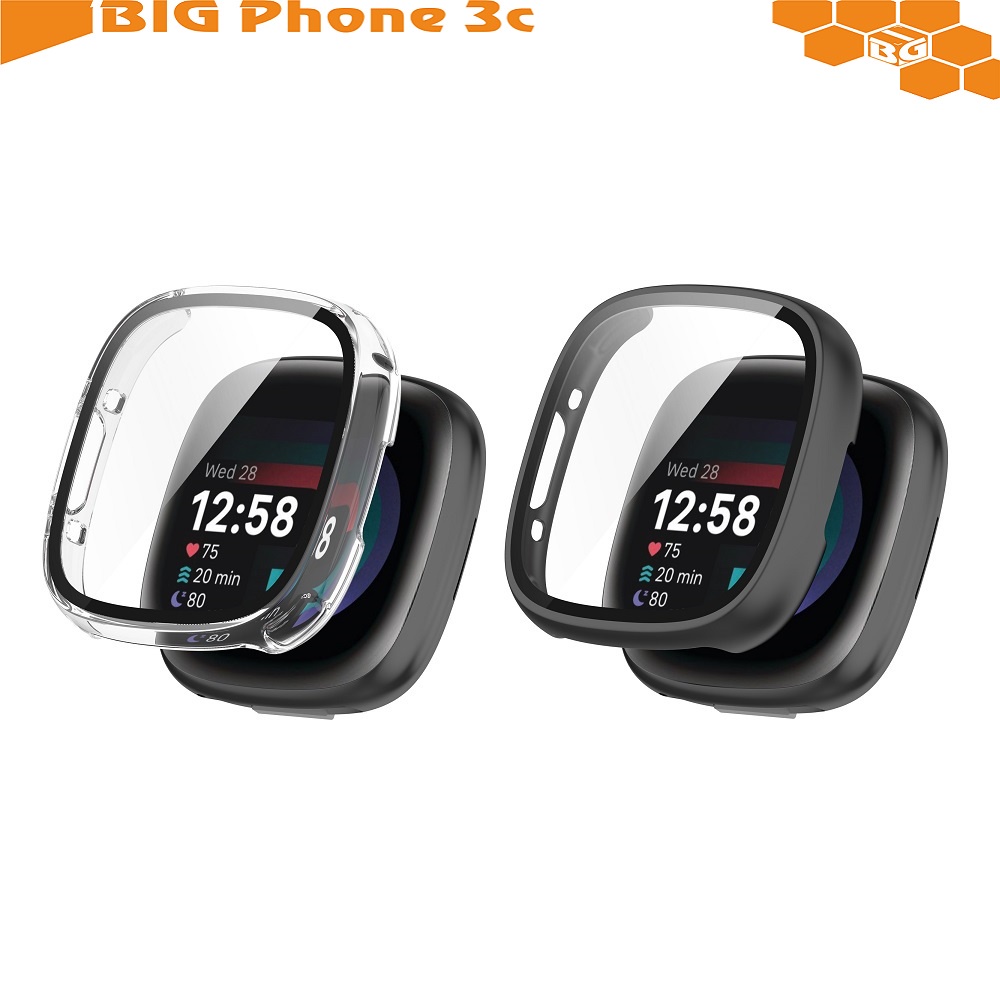 BC【PC+鋼化玻璃一體錶殼】Fitbit Versa 4 / Sense 2 全包 手錶 保護殼 硬殼