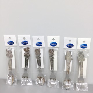 日本帶回 日本製 迪士尼 米奇 米妮 小熊維尼 不鏽鋼 湯匙 叉子 餐具 兒童餐具 環保餐具 點心叉