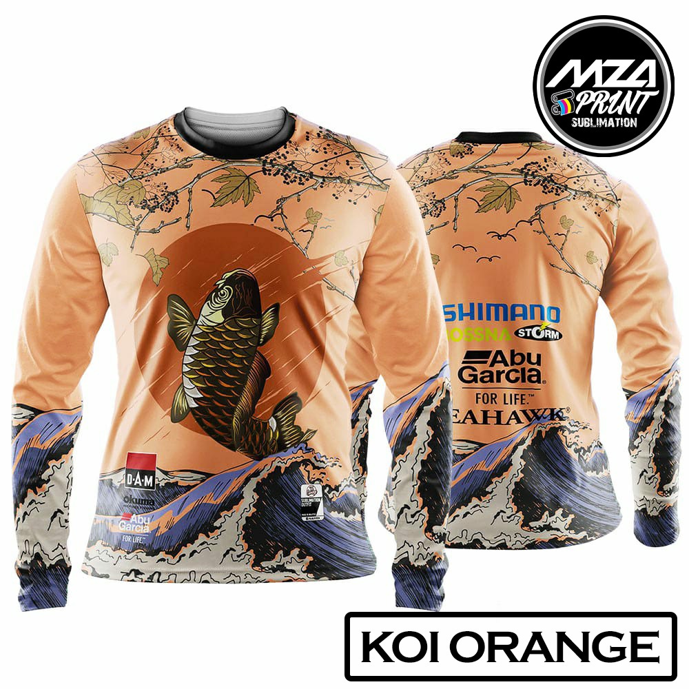 Pancing Koi 版釣魚服昇華衣服防紫外線釣魚尺寸 XS - 6XL Shimano BOSSNA SEAHAWK