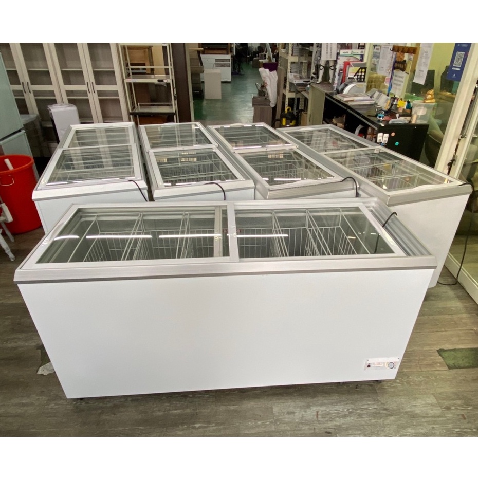 吉田二手傢俱❤極新瑞興6尺玻璃對拉式冷凍冰箱 臥式冰箱 臥式冰櫃 推拉 玻璃式冷凍櫃 台灣製 RS-DF600