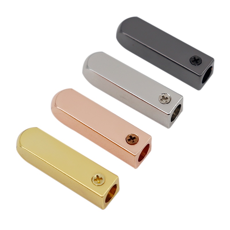 豪華 4 件/套金屬鞋帶帶扣套件鏡面金色銀色旋入式替換提示,用於定制 Air Jordan 1 1s 運動鞋鞋帶