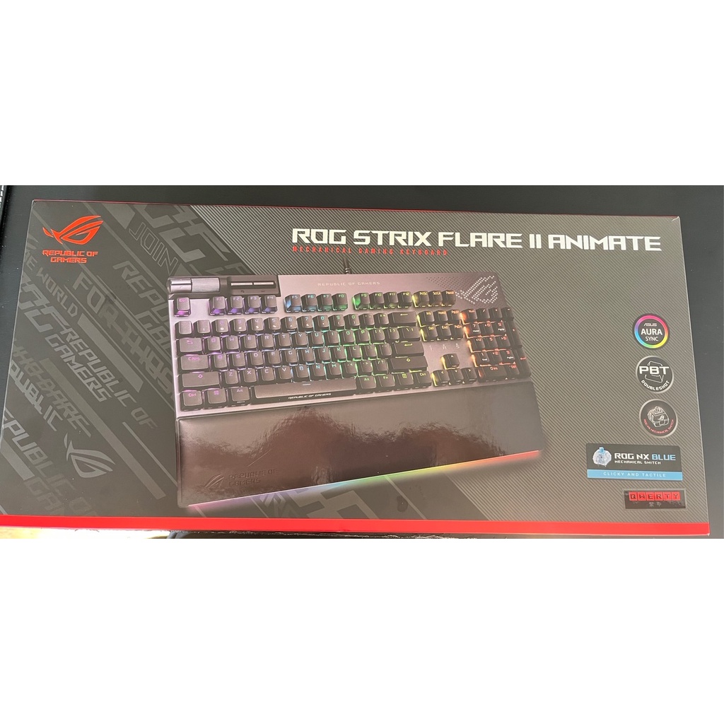 ASUS 華碩 ROG Strix Flare II Animate RGB 機械式鍵盤 NX青軸