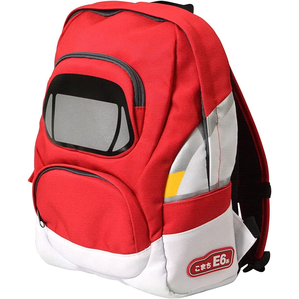 代購 日本正版 Kanack 新幹線 輕量大容量 兒童雙肩後背包 幼童書包 幼稚園雙肩後背包 E6系紅白