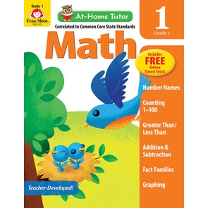 At-Home Tutor Math, Grade 1/Evan-Moor Educational Publishers【禮筑外文書店】